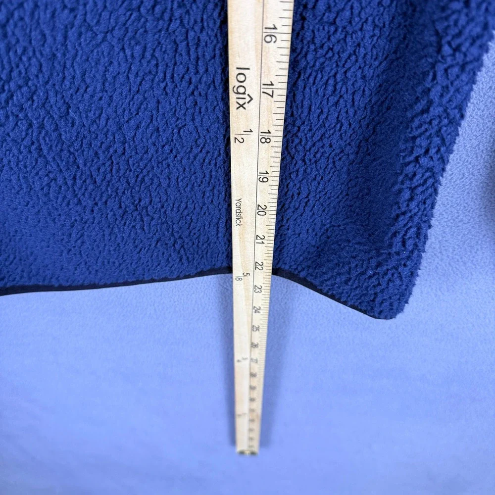 Vineyard Vines Fleece Pullover Kids M Navy Blue Quarter Zip Sherpa Jacket